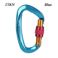 weegubeng 12/25KN Safety Carabiner D Shape Key Hooks Aluminum Climbing Security Master Lock Outdoor Ascend Tool Mountaineering Protective Equipment