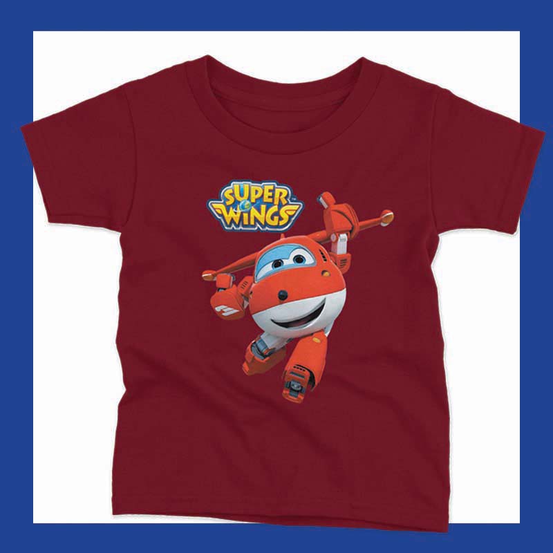 เสื้อยืดเด็กลายการ์ตูน superwings ซุปเปอร์วิงส์ เหินฟ้าผู้พิทักษ์ ขายส่ง