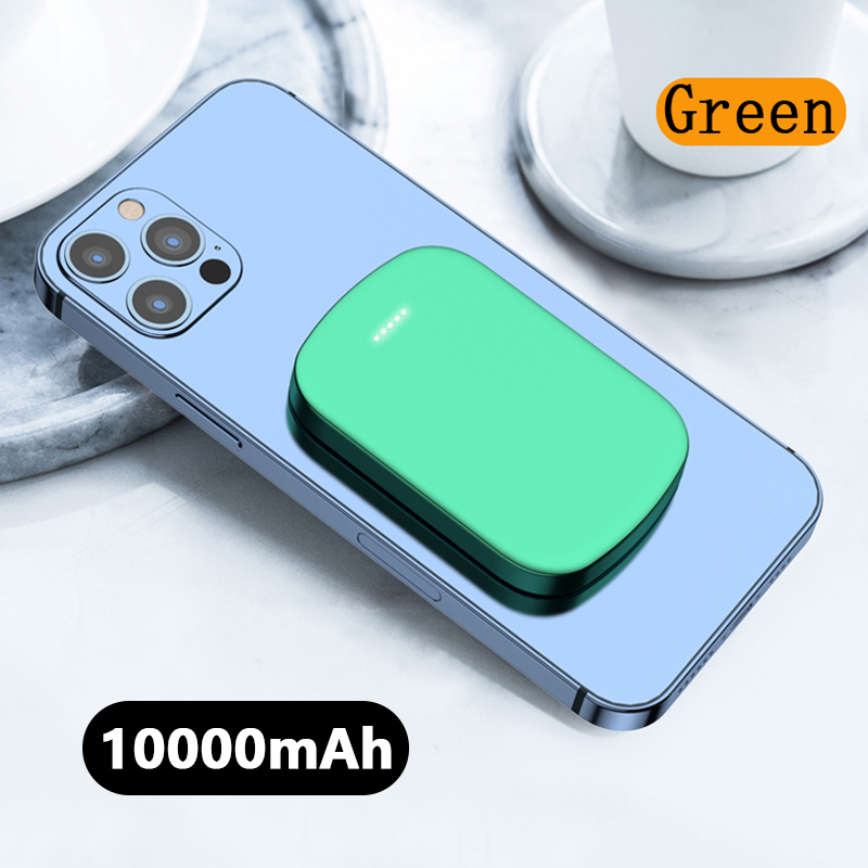 10000mAh Magnetic Wireless Power Bank For Magsafe Powerbank Charger For Apple Iphone12 12 Pro Max Mini External Auxiliary Battery Android Samsung Xiaomi Wireless Charging