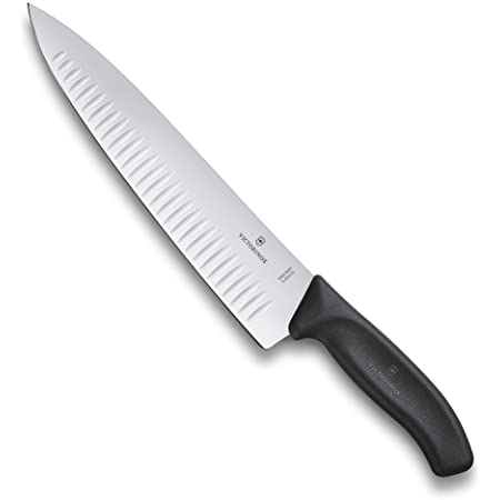 Victorinox มีดทำครัว มีดครัว มีดหั่น มีดสับ / มีดแล่เนื้อ มีดสไลด์ Kitchen Knives -CarvingKnifeSwissClassic 25cm Fluted Edge ,Black (6.8023.25B) ราคา 3,990 บาท*ส่งฟรี