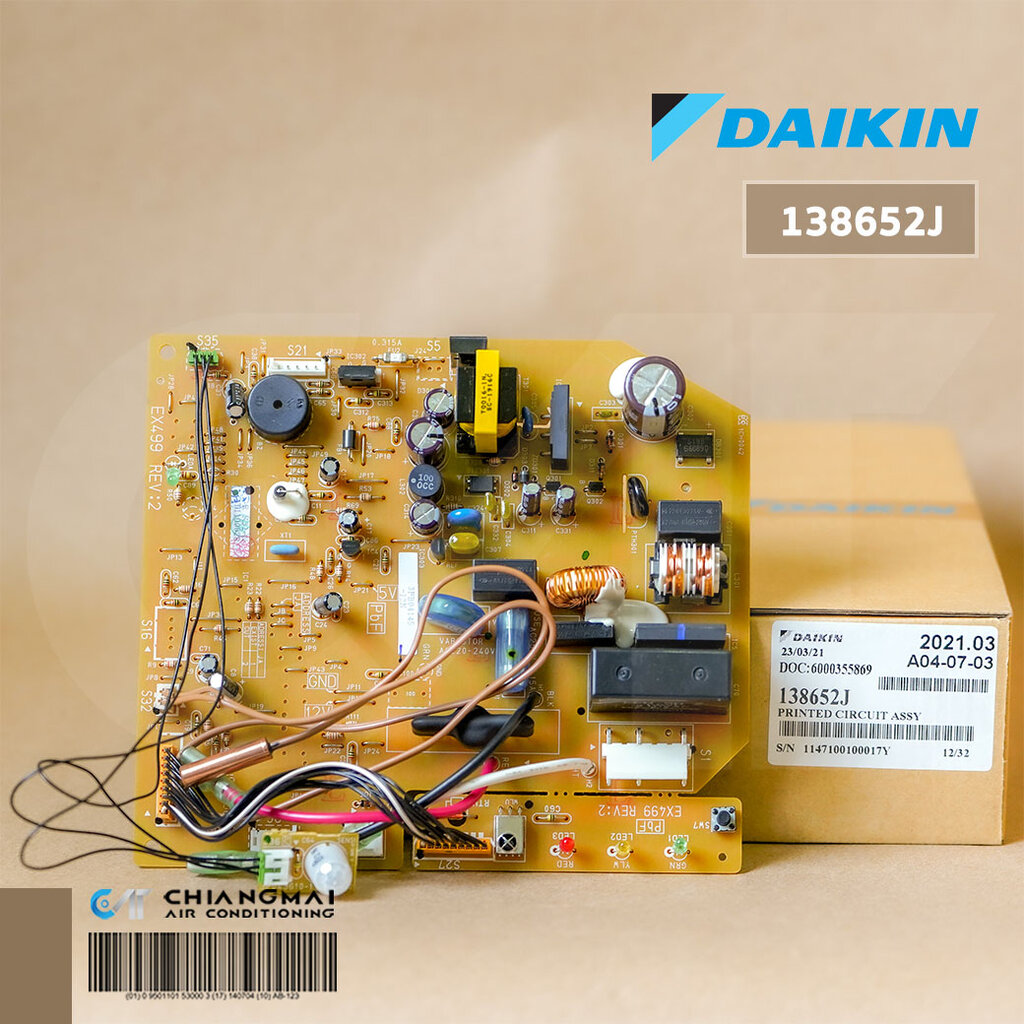 138652J (1386529) แผงวงจรแอร์ Daikin แผงบอร์ดแอร์ไดกิ้น แผงบอร์ดคอยล์เย็น รุ่น FTKE12BVMS อะไหล่แอร์ ของแท้ศูนย์ ราคา 3,390 บาท*ส่งฟรี