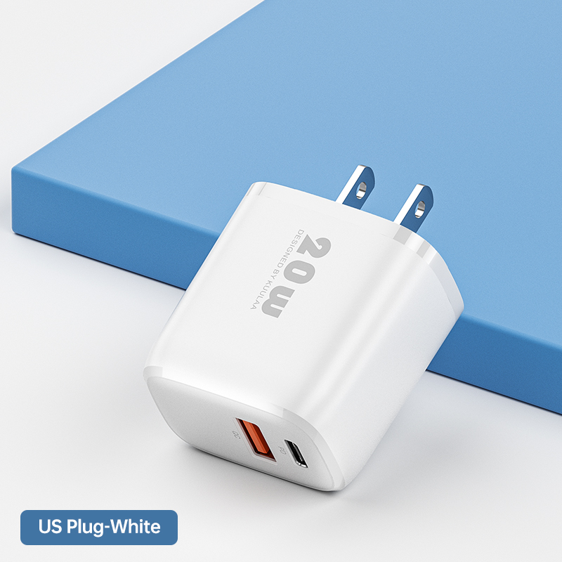 KUULAA 20W USB ประเภท C ที่ชาร์จสำหรับไอโฟน12 Pro Max Mini Quick Charge QC 3.0 PD USB C USB-C ชาร์จได้อย่างรวดเร็วเครื่องชาร์จติดผนัง