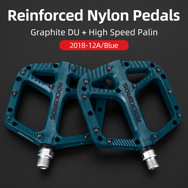 Ultralight Road BMX Mountain Bicycle Pedal Nylon Bearings Bike Flat Pedals Multi-Colors Cycling Accessories Bike Parts