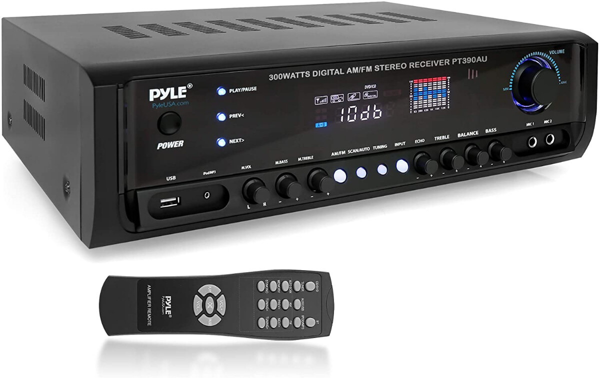 Renewed Pyle 200W Bluetooth LCD FM Stereo Amp Receiver w/Remote 
