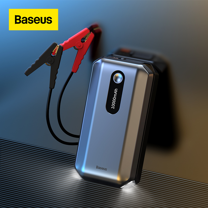 Baseus Car Battery Starters 1000A Peak 10000mAh Portable Jump Starters (Up to 4.0L Gas or 2.5L Diesel Engine) 12V Portable Car Battery Power ราคา 2,399 บาท*ส่งฟรี