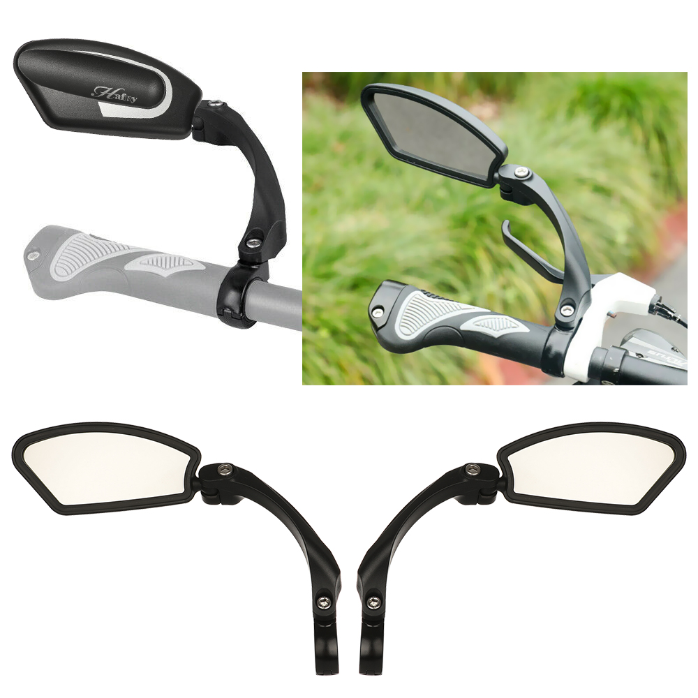 LIJU78113ยางยืดหยุ่น + ABS ปรับขี่จักรยาน Handlebar จักรยานกระจกกระจกมองหลังจักรยานรถจักรยานยนต์ Looking Glass