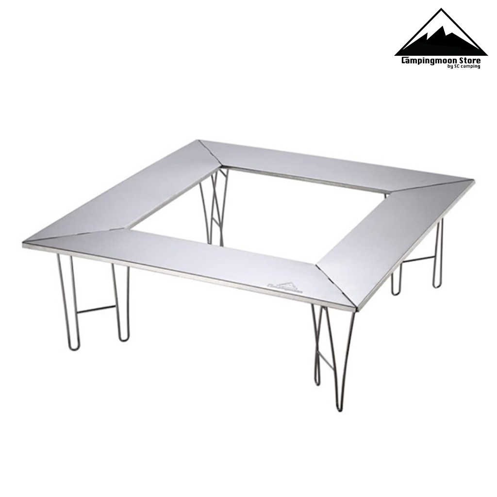 โต๊ะล้อมวงปิ้งย่าง Campingmoon T-500 พร้อมกระเป๋าจัดเก็บ ทำจากแสตนเลสอย่างดี ราคา 2,490 บาท*ส่งฟรี