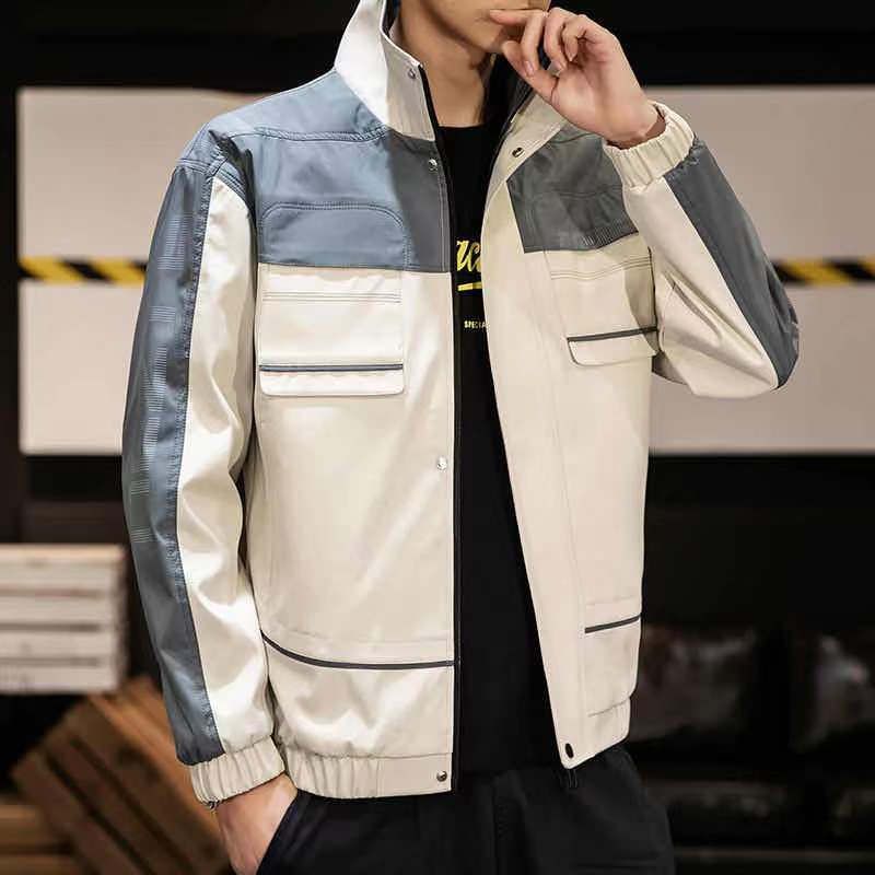 เสื้อแจ็คเก็ตผู้ชาย 2020 ฤดูร้อนใหม่อินคู่เสื้อผ้าด้านบนเทรนด์การจับคู่สีเสื้อแจ็คเก็ตเกาหลี # 8822