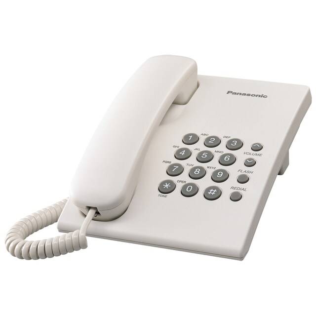 โทรศัพท์ตั้งโต๊ะ Panasonic KX-TS500MXW สีขาว/สีดำ