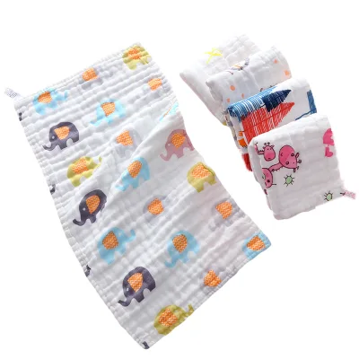 【25 * 50 cotton 6-layer gauze 】Super soft baby Multifunctional wash towel pillow towel sweat-absorbent blanket l cartoon jacquard towel children's baby face washing towel (1)