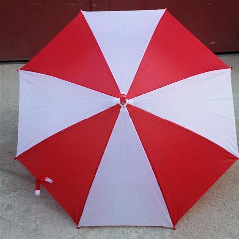 ร่มโฆษณาที่กำหนดเองร่มสีแดงและสีขาวร่มแตงโมร่มอนุบาลเด็กอุปกรณ์ประกอบฉากเต้นรำร่มพิมพ์logo