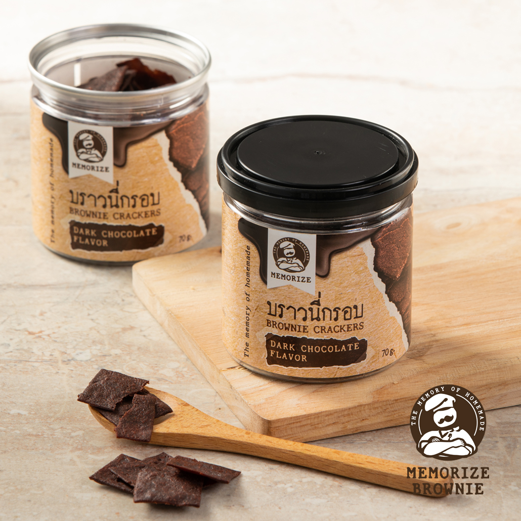 Brownie Crackers บราวนี่กรอบ ขนมบราวนี่กรอบรสช็อกโกแลตเข้มข้น แผ่นบางกรอบ ตัดเป็นชิ้นแบบพอดีคำ ราคา 129 บาท*ส่งฟรี