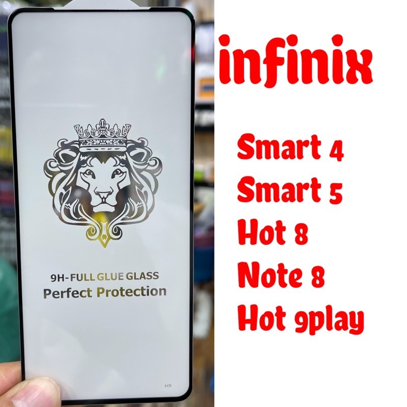 infinix Smart 4 Smart 5 Hot 8 Hot 9 Hot 10 Hot 9-10play Note 8 Note 8i Smart HD 2021 ฟิล์มกระจกเต็มจอแบบใส :FG: กาวเต็ม