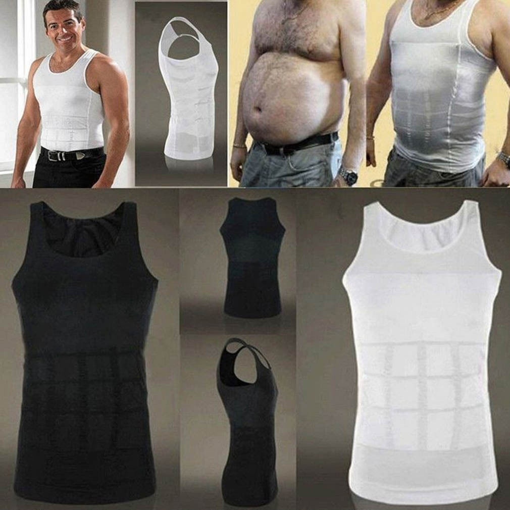 NAMEINB เสื้อเชิ้ตแฟชั่น Tummy ชาย Shaper Vest Body ชุดรัดรูปปรับทรง Belly ผ้ารัดเอว