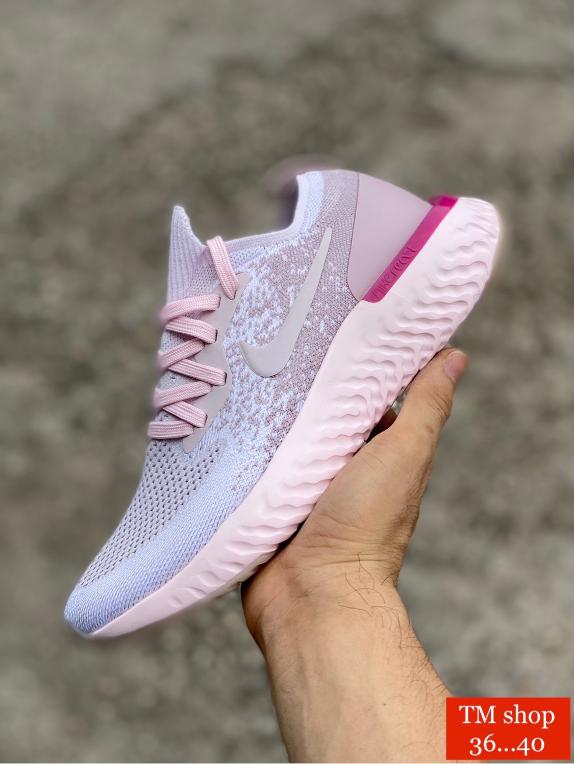 【ของแท้ 100%】รองเท้าวิ่งหญิงNIKE EPIC REACT FLYKNIT 2 (36-40EU) รองเท้าวิ่งมาราธอน รองเท้าออกกำลังกาย รองเท้าลำลอง จัดส่งพร้อมกล่องและใบเสร็จ