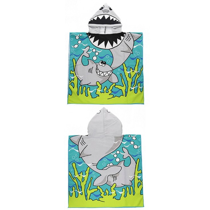 ชุดคลุมอาบน้ำ ผ้าขนหนูสำหรับเด็ก เสื้อคลุมอาบน้ำ Cartoon Towel Hood