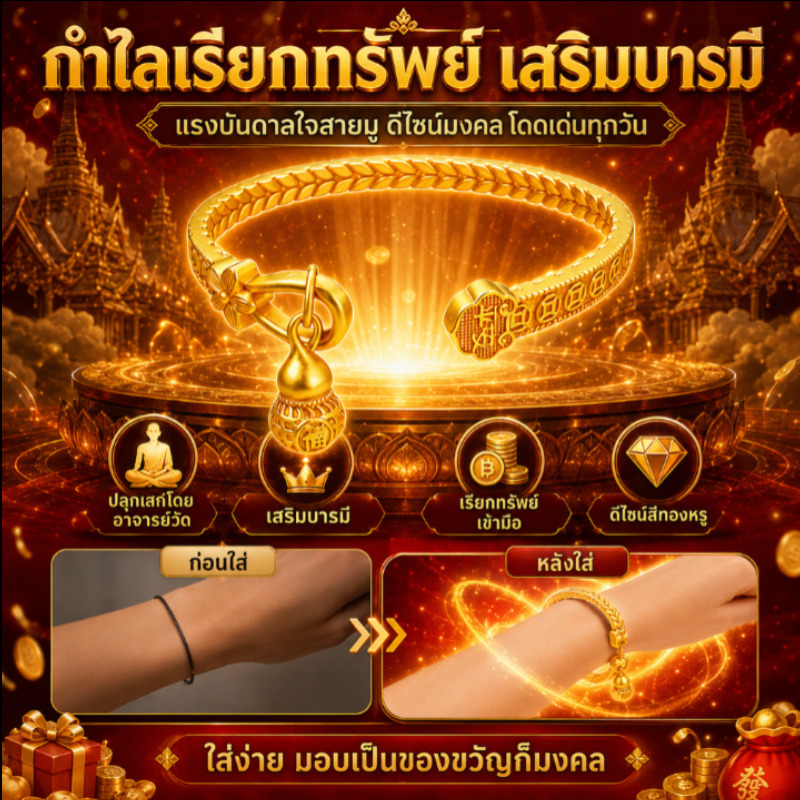 พระเกจิเรียกทรัพย์ เสริมโชคลาภ มงคล เปลี่ยนดวง ความสำเร็จ สร้อยข้อมือผู้ชายผู้หญิง ของขลัง เครื่องรางนำโชค