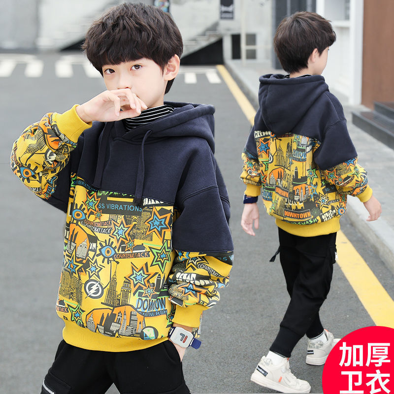 LANBAO áo khoác cho trẻ em 12 tuổi áo hoodie cho bé quần áo dài tay cho bé trai Áo hoodie đơn giản r