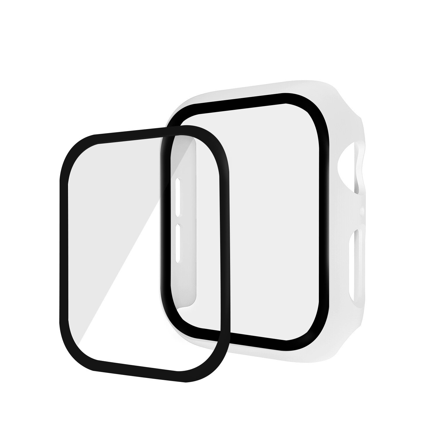 Case กันกระแทก สำหรับ Apple Watch iWatch Series 1/2/3/5/6 พร้อมกระจกกันรอยคลุมรอบหน้าจอ แบบสีด้าน