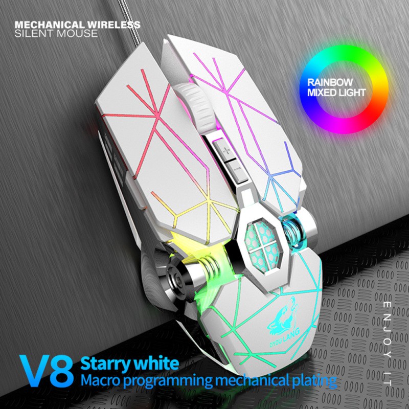 Optical Macro Key RGB Gaming Mouseเกมคอมพิวเตอร์เดสก์ท็อปแบบมีสาย เม้าส์ เมาส์เกมมิ่ง ออฟติคอล ตั้งมาโครคีย์ได v5