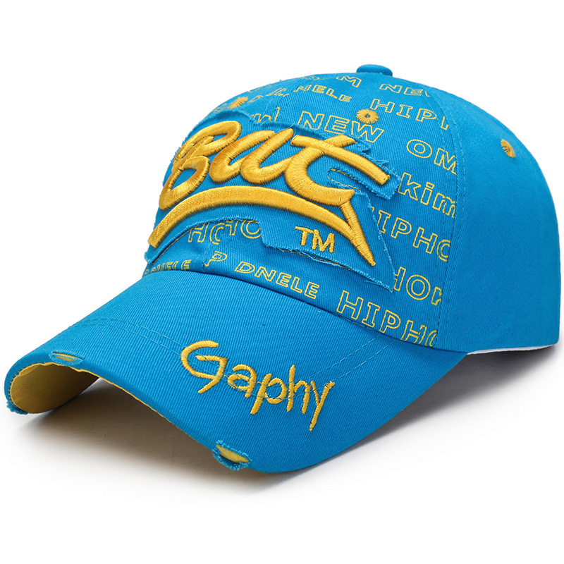 MNO.9 THINGS Fashion Cap Street Style BAT หมวกแก๊ปลำลองผ้าฝ้าย 100% ปักลายนูนแนวสตรีท หมวกแก๊ปแฟชั่น