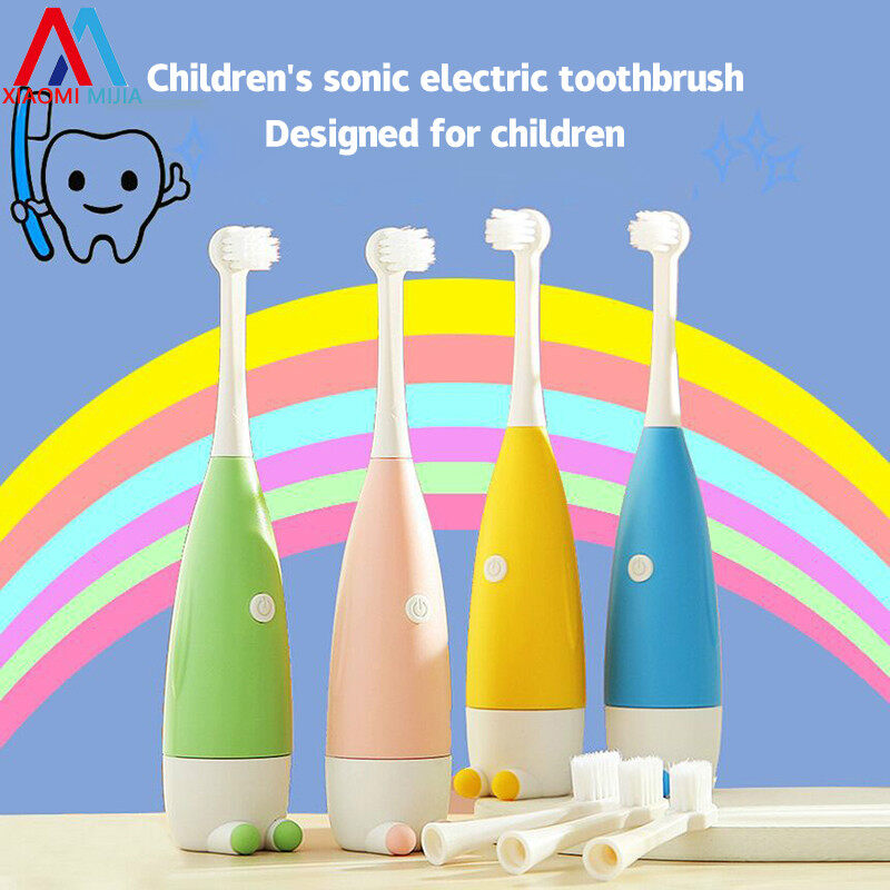 XIAOMI MIJIA แปรงฟันไฟฟ้าเด็ก แปรงสีฟันไฟฟ้า แปรงสีฟันเด็ก แปรงสีฟัน แปรงซอกฟัน แปรงสีฟันไฟฟ้าเด็ก Cartoon electric toothbrush ระดับ IPX7กันน้าทั้งตัว