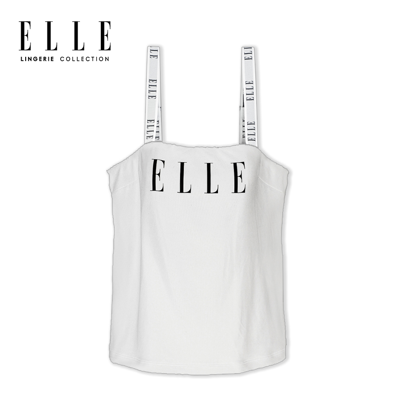 ELLE Lingerie CAMISOLE เสื้อบังทรงตัวยาว สายบ่าใหญ่ทอลายโลโก้ ELLE - LH1822