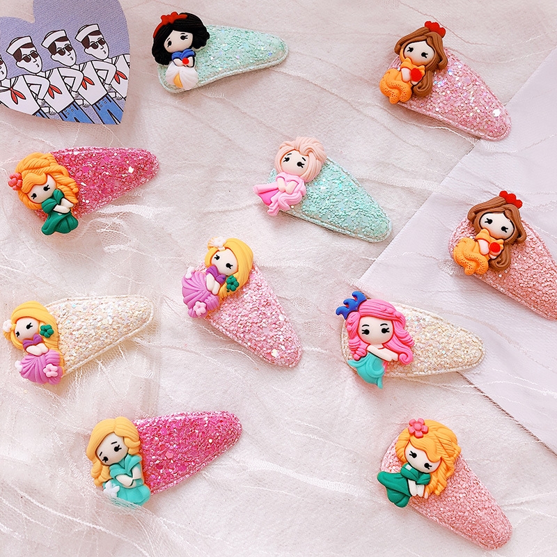 กิ๊บติดผมเด็ก ลายการ์ตูนน่ารักมาก Princess Cute Cartoon Hairpin Hair Clips