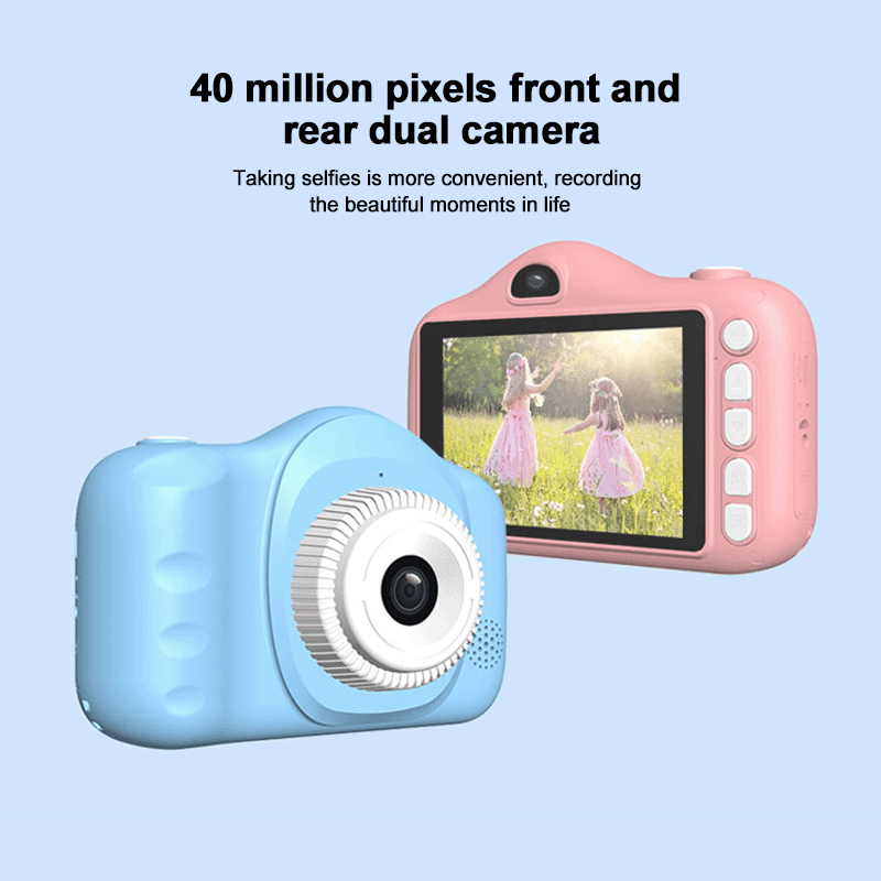 X600กล้อง SLR สำหรับเด็ก,กล้องวิดีโอ720P/1080P HD กล้องของเล่นน่ารักหน้าจอ3.5นิ้วพร้อมเลนส์คู่กล้องวิดีโอสำหรับเด็กความละเอียดสูง
