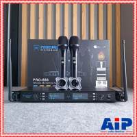 *ไม่มีกระเป๋า** PROEUROTECH PRO-888 ไมค์ลอยคู่ *ไม่มีกระเป๋า** ไมโครโฟนไร้สาย โปรยูโรเทค รุ่นใหม่ ปรับความถี่ได้ PRO888 PRO 888 เอไอ-ไพศาล