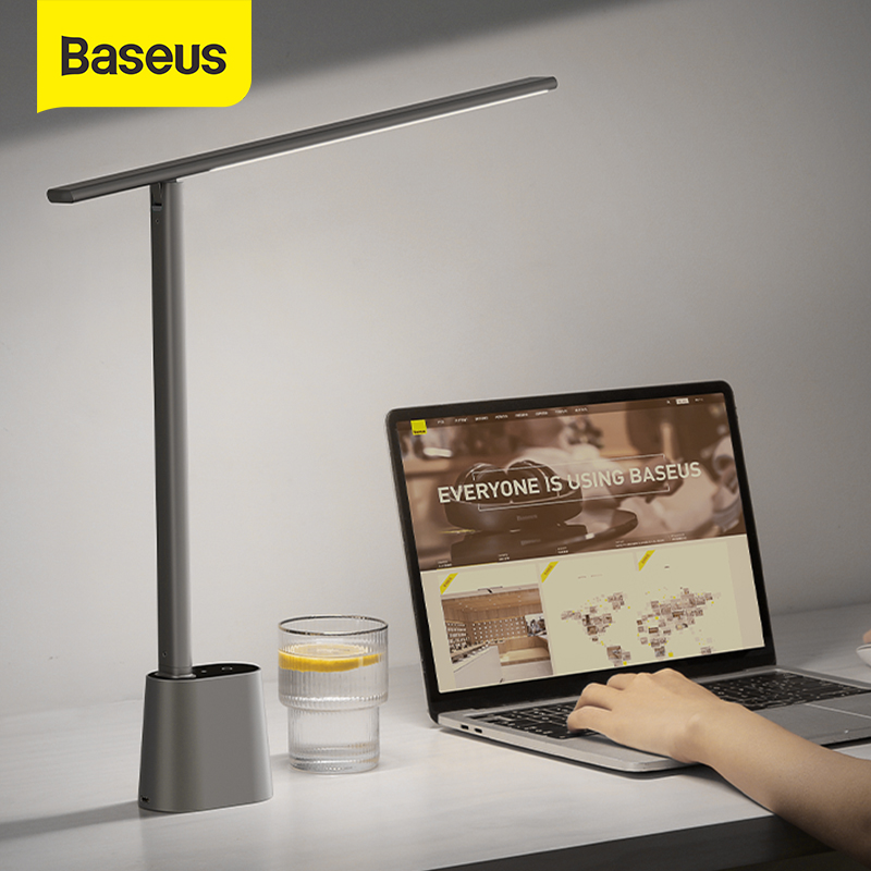 Baseus LED Desk Lamp Smart Dimming Table Lamp Eye-Caring Smart Lamp 3 Color Modes for Home Office, Living Room, Bedroom, Painting ราคา 1,499 บาท*ส่งฟรี