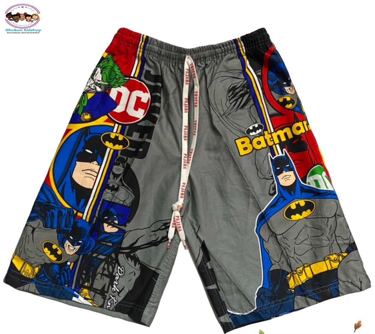 กางเกงลายแบทแมน Batman กางเกงเจเจขาสั้นสำหรับเด็ก ลายซุปเปอร์ฮีโร่ลิขสิทธิ์แท้ กางเกงเด็กขาสั้น กางเกงเจเจเด็ก