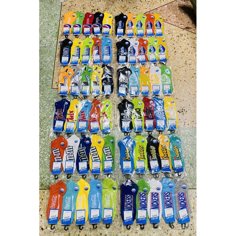 10คู่ ถุงเท้าผู้ใหญ่ข้อสั้นลายการ์ตูน ถุงเท้าสไตล์เกาหลี ถุงเท้าราคาส่ง(yumi-10)