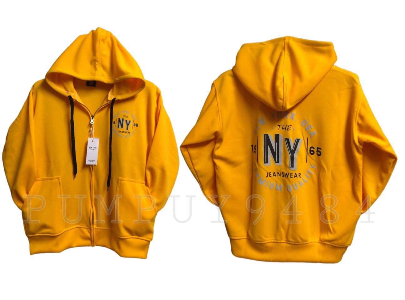 เสื้อแขนยาวมีฮู้ด NEW YORK ของแท้ รุ่นสรีนวงกลมหน้าหลัง ใหม่ล่าสุดปี2021