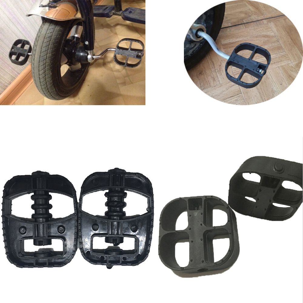 JUZHUFEI 1คู่แฟชั่นพลาสติกอุปกรณ์สำหรับปั่นจักรยานเด็กบันไดจักรยานแผ่นรองเท้าเด็กรถสามล้อสามล้อเปลี่ยน