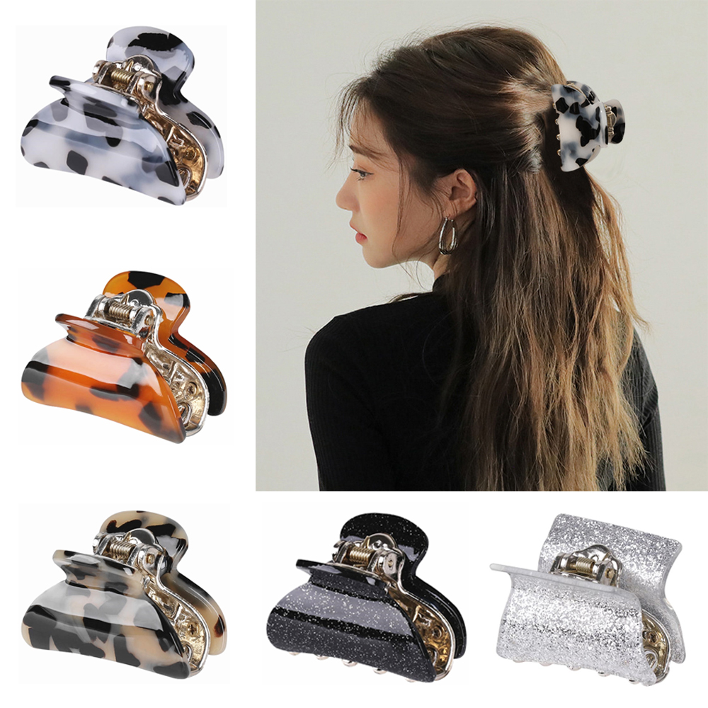 N33GVC3Q Fashion Shinny Acrylic Hair Accessories Barrette Hair Claw Clip Metal Hairpins Hair Clamps