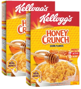 ภาพหน้าปกสินค้าKelloggs Honey Crunch Corn Flakes เคลล็อกซ์ คอร์นเฟลกส์ แผ่นข้าวโพดอบกรอบ รสน้ำผึ้ง 200กรัม x 2กล่อง ที่เกี่ยวข้อง