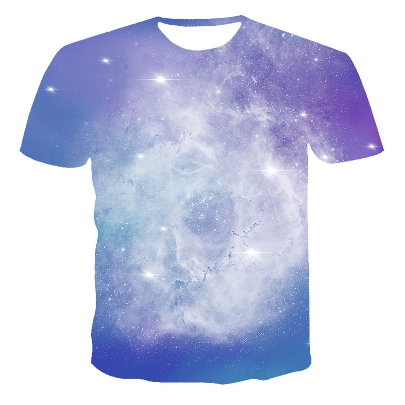 Manufacturers Spot 3DDigital Starry Sky Printed LeisureTT-shirt Customizable Advertising Shirt T-shirt Overalls