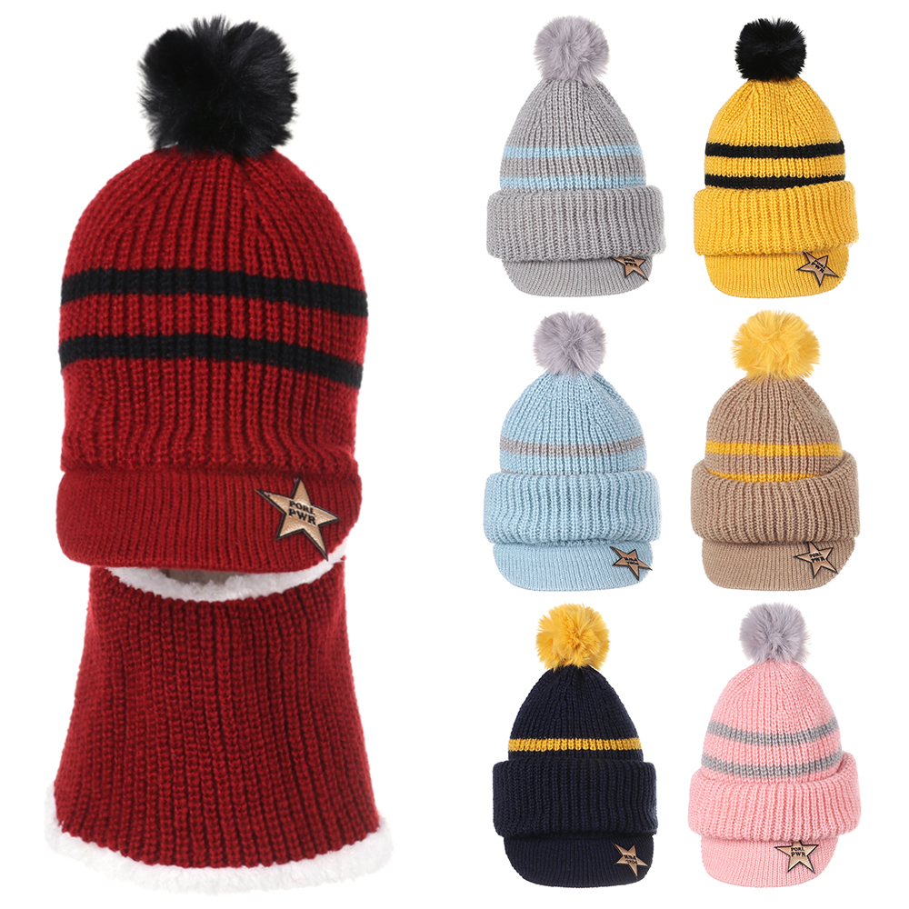 XI24GTCZM Kids Face Guard Windproof Winter Warm Boy Girl Baby Hat Balaclava Hat Scarf Fleece Lining Caps Beanie Hat