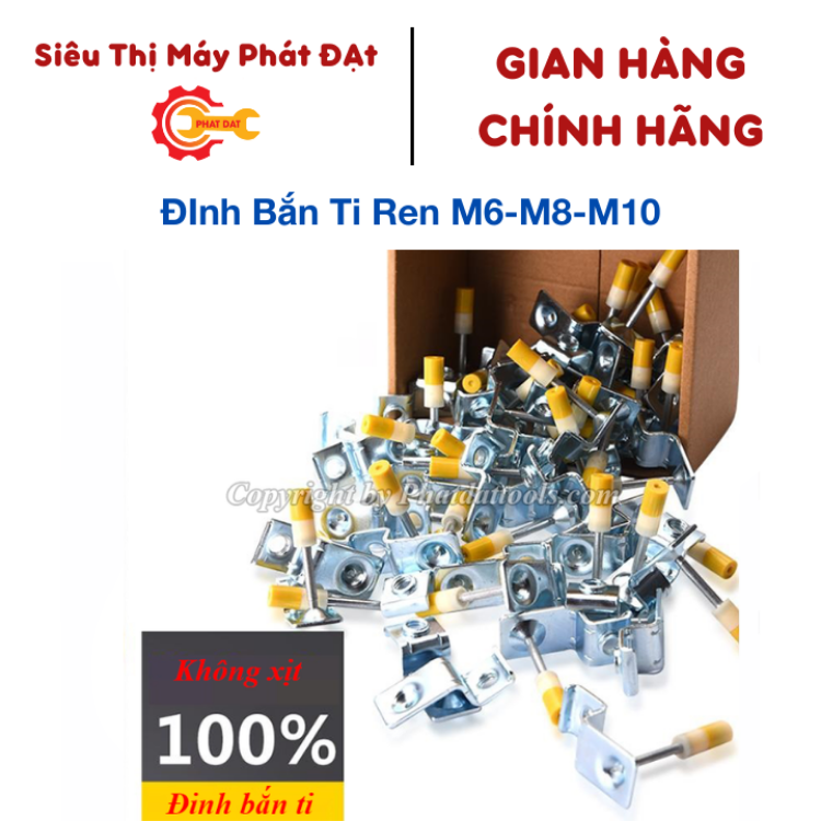 Tắc kê nổ treo ti M6-M8-M10 cho máy bắn ti trần-Hộp 100 cái-Hàng cao cấp không xịt