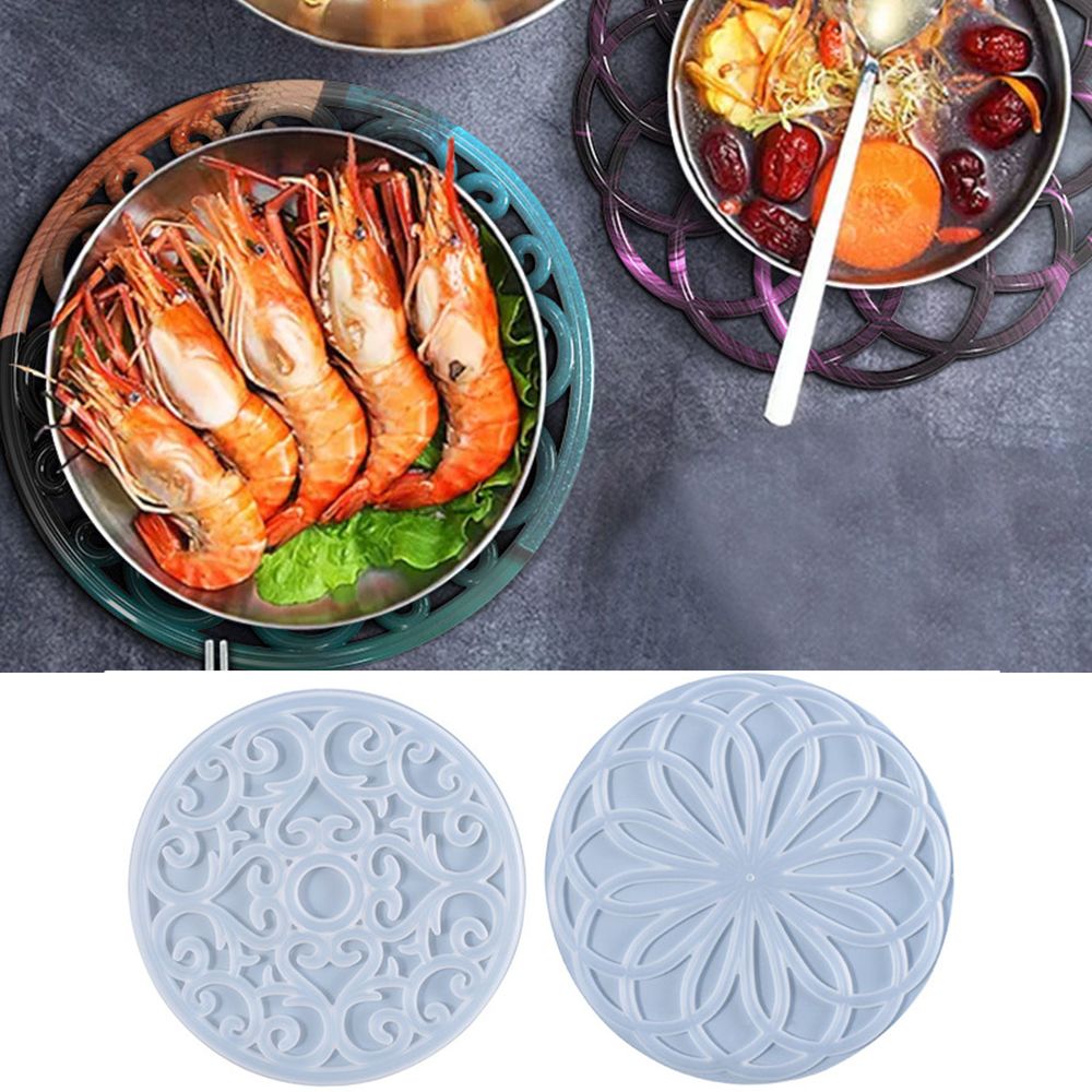 ALDRICH FASHION Jewelry Making DIY Craft Crystal Casting Tool Silicone Mould Coaster Flower Pattern Epoxy Resin Molds