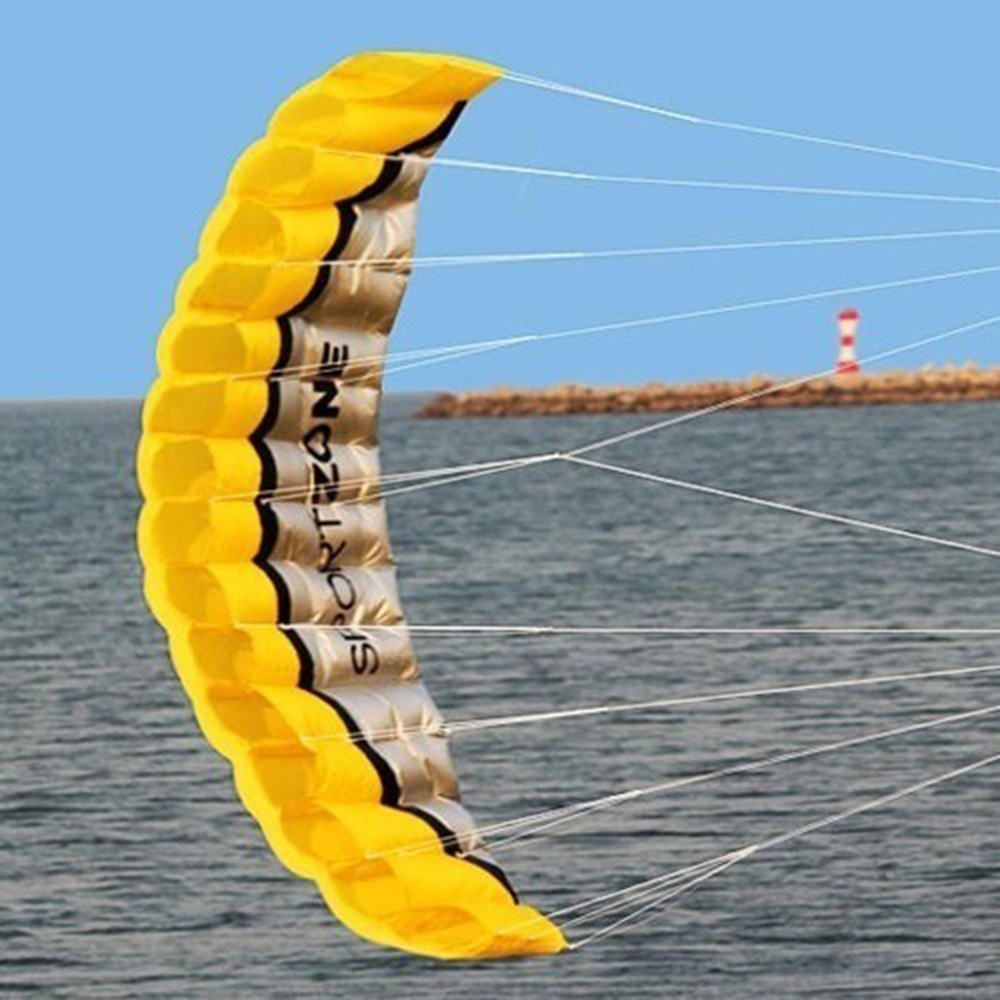 DARPU56ที่น่าสนใจ2.5M สาย Travel Sailing Parafoil ว่าวชายหาดลูกบอลไฟห้อยประดับว่าวกีฬาโต้คลื่น Stunt Kite