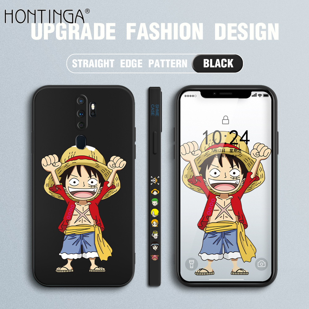 Hontinga Ốp Lưng Cho OPPO A9 2020 A5 2020 Ốp Lưng Hoạt Hình Anime Luffy Ốp Họa Tiết Viền Silicon Mềm