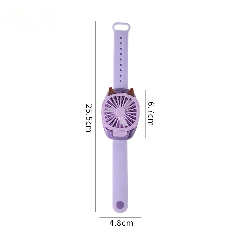 สร้างสรรค์มินินาฬิกาพัดลม USB ชาร์จขี้เกียจมือถือข้อมือพัดลมของขวัญสำหรับเด็กและนักเรียน