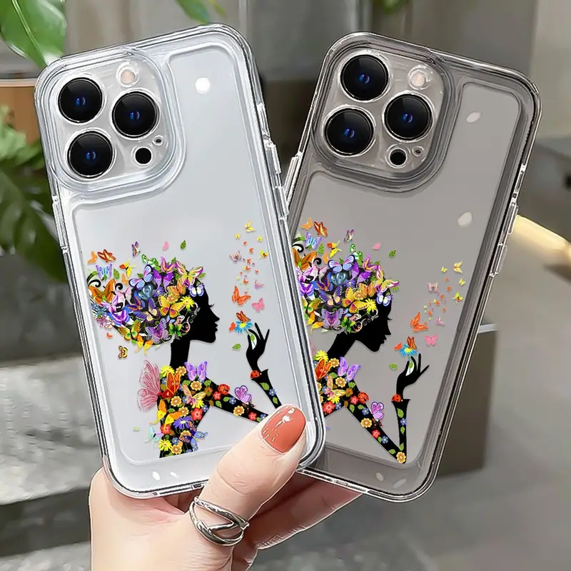 Ốp Điện Thoại TPU Dẻo Trong Suốt Nhiều Màu Độc Đáo Cho IPhone 11 14 13 12 Pro Max XS X XR 7 + 8 6 6S Plus Sự Bảo Vệ