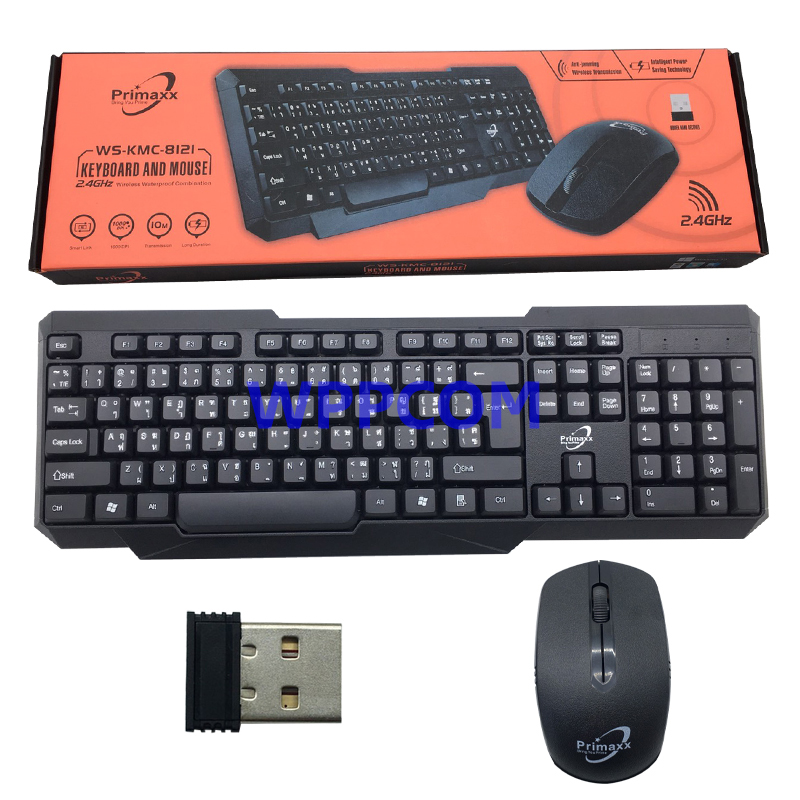 Primaxx คีย์บอร์ด+เม้าส์ไร้สาย Keyboard Wireless รุ่น KMC-8121/KMC-8113
