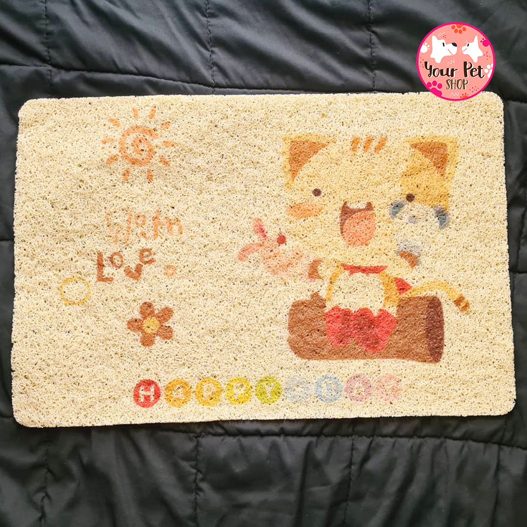 Cat Litter Mat พรมดักทรายแมว พรมทรายแมว แผ่นใหญ่ 40x60 cm by Your Pet Shop