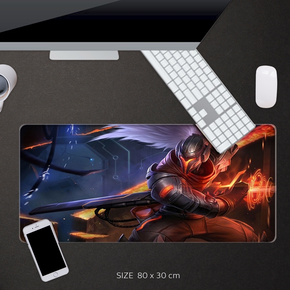 แผ่นรองเมาส์ gaming mousepad แผ่นรองเมาส์ใหญ่ แผ่นรองเมาส์ขนาดใหญ่ แผ่นรองคีย์บอร์ด แผ่นรองเม้าส์ แผ่นรองเม้าส์สปีด สำหรับเล่นเกมส์ / D-PHONE