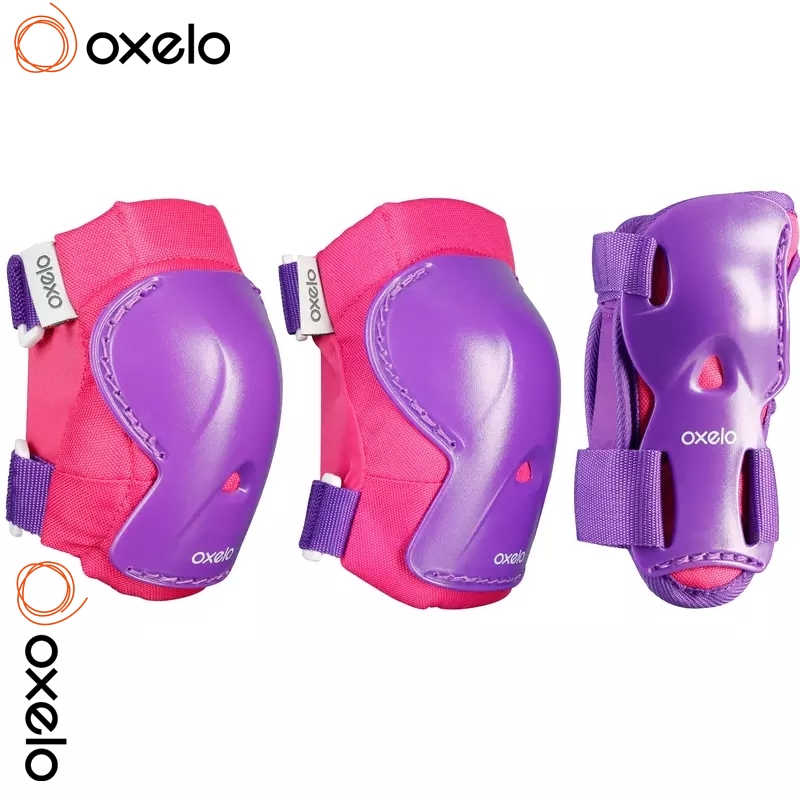 อุปกรณ์ป้องกัน OXELO ชุดสนับป้องกัน 6 ชิ้น ฝ่ามือ เข่า ศอก สำหรับเด็ก 3-15 ปี Protection Gear Kids OXELO For Skates Skateboard Scooter 3-15 year