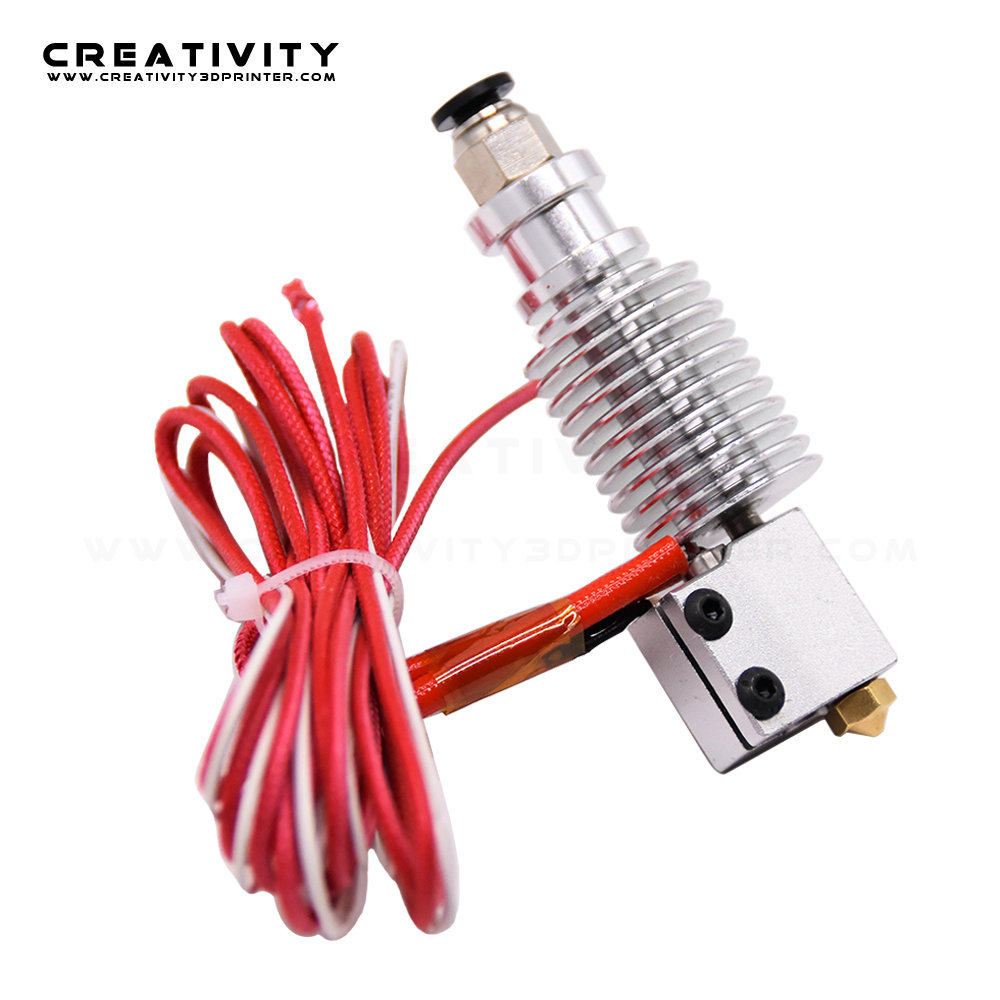 3D Printer Parts V6 Hotend Kit with Volcano Nozzle All Metal J-Head 1.75/0.4mm Nozzle 12V/24V 40W Extruder Kit